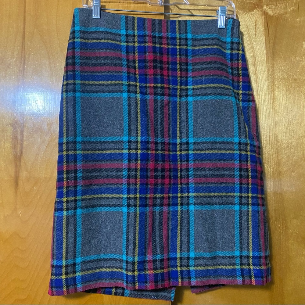 Talbots Wool Blend Plaid Skirt